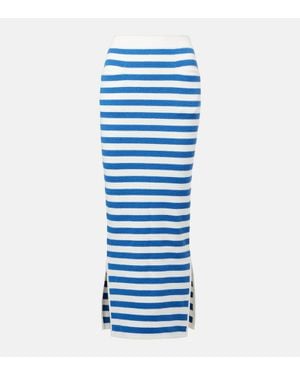 Posse Ari Striped Pencil Skirt - Blue