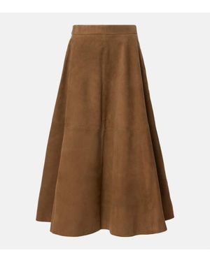 Rohe Suede Midi Skirt - Brown