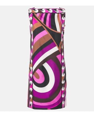 PUCCI Iride Silk Twill Minidress - Pink