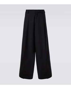 Dries Van Noten Weite Hose Aus Wolle - Schwarz