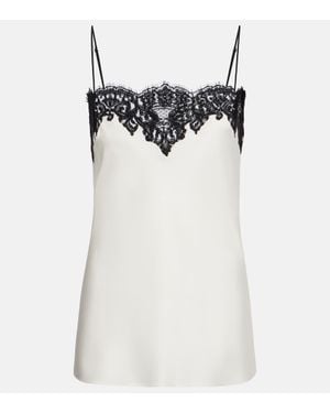 Stella McCartney Lace-Trimmed Satin Camisole - White