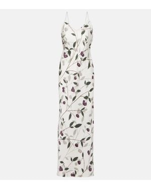 Stella McCartney Printed Silk Maxi Dress - White