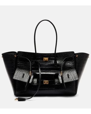 Balenciaga Tote Bel Air Medium Aus Leder - Schwarz