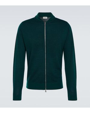 John Smedley 16.Singular Zip-Up Wool Jacket - Green