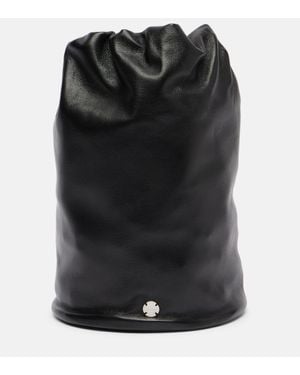The Row Leather Pouch - Black