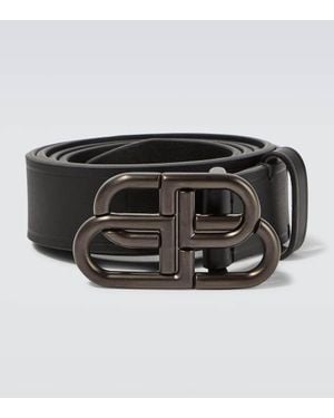 Balenciaga Guertel Bb Aus Leder - Schwarz