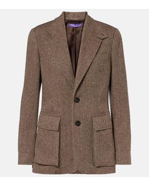 Ralph Lauren Preston Ii Herringbone Tweed Blazer - Brown