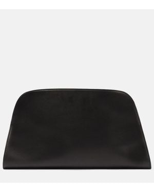 The Row Clutch Ew Margaux Aus Leder - Schwarz