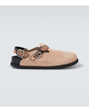 Birkenstock Slip-Ons Tokio Ii Aus Veloursleder - Natur