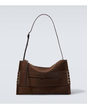 JW Anderson Crossbody Bag Loafer Aus Veloursleder - Braun