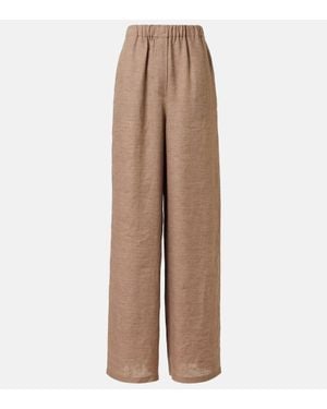 Loro Piana Pantaloni A Gamba Larga Valerio - Marrone