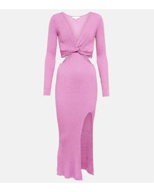 LoveShackFancy Robe Bernette En Lurex - Rose
