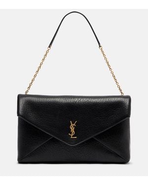 Saint Laurent Cassandre Xxl Leather Shoulder Bag - Black