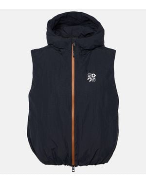 Loewe X On Logo Technical Puffer Vest - Blue