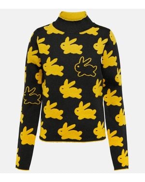 JW Anderson Rollkragenpullover Aus Jacquard - Gelb