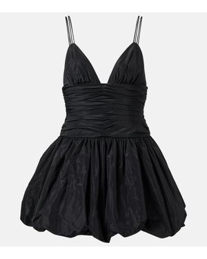 STAUD Abito Corto Loren Con Ruches - Nero