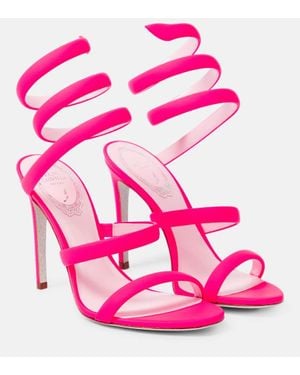 Rene Caovilla Cleo Suede Sandals - Pink
