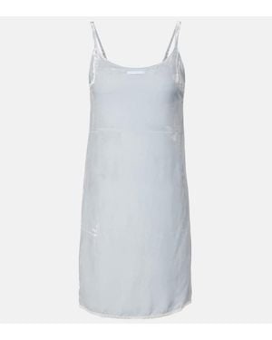 Prada Slipdress Aus Samt - Blau