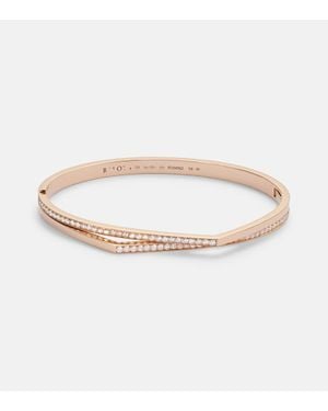Repossi Pulsera Antifer De Oro Rosa De 18 Ct Con Diamantes - Blanco