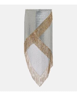 Rabanne Chainmail Asymmetric Midi Skirt - Gray