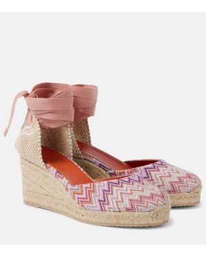 Missoni Eva 60 Wedge Sandals - Pink