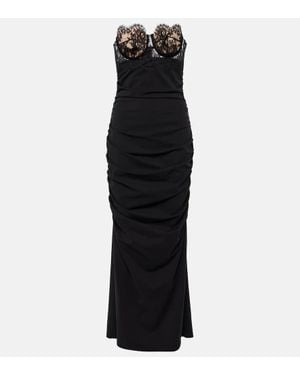 Dolce & Gabbana Vestido De Fiesta Bustier Con Encaje - Negro