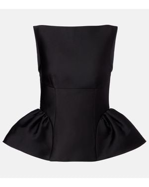 Roland Mouret Top Aus Taft - Schwarz