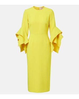 ROKSANDA Crepe Midi Dress - Yellow