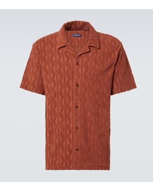 Frescobol Carioca Roberto Cotton Bowling Shirt - Orange