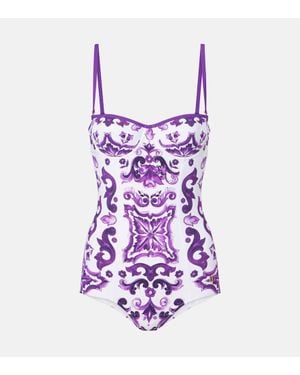 Dolce & Gabbana Badeanzug Majolica - Lila