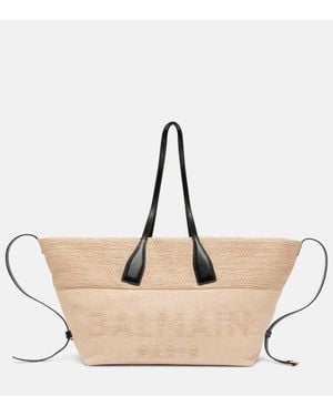 Balmain Track Medium Tote Bag - Natural