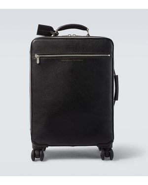 Brunello Cucinelli Leather Carry-On Suitcase - Black
