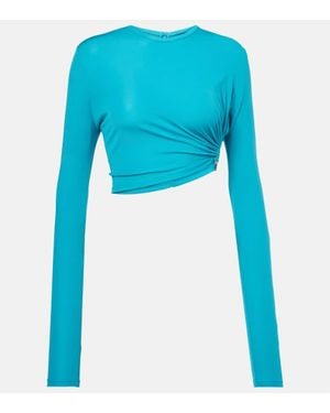Christopher Esber Top Raccourci A Ornements - Bleu