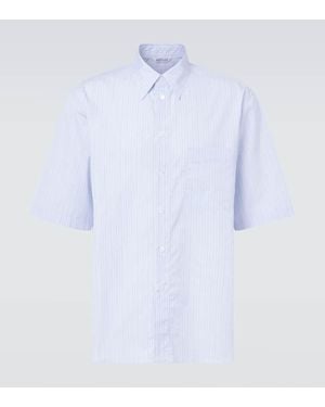 AURALEE Striped Cotton Shirt - Blue