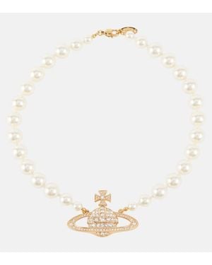 Vivienne Westwood Choker Orb Aus Zierperlen Mit Kristallen - Weiß