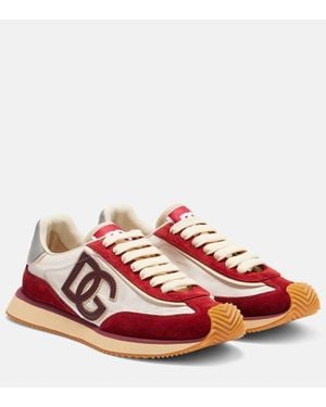 Dolce & Gabbana Sneakers Dg Cushion Mit Veloursleder - Rot