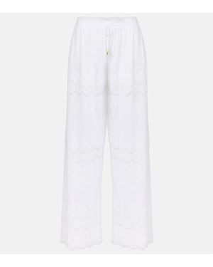 Melissa Odabash Pantalones Anchos Immy De Algodon - Blanco