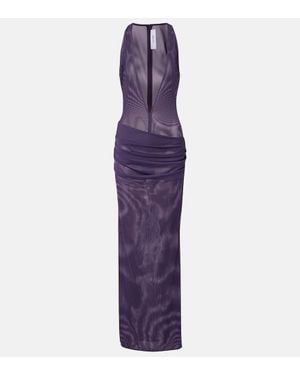 Alex Perry Sheer Gown - Purple