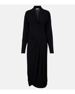 Lemaire Maxikleid Aus Crepe-Jersey - Schwarz