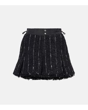 Sacai Shorts Aus Tweed - Schwarz