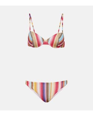 Missoni Striped Balconette Bikini - Red