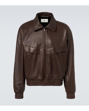 Saint Laurent Bomberjacke Aus Leder - Braun