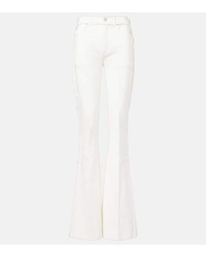 McQueen High-Rise Bootcut Jeans - White