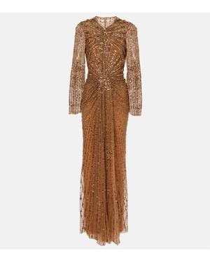 Jenny Packham Anja Embellished Gown - Brown
