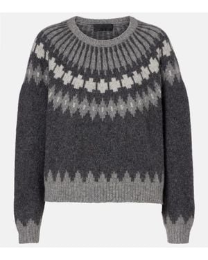 Nili Lotan Pull Alena En Alpaga Et Laine Melanges - Gris