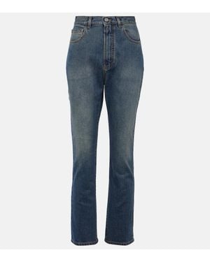 Alaïa High-Rise Slim Jeans - Blue