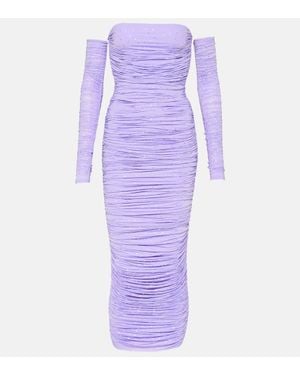 Alex Perry Verzierte Robe Aus Jersey - Lila