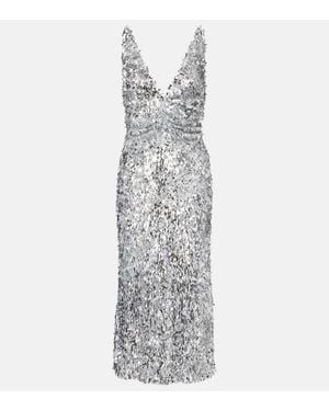 Dolce & Gabbana Tinsel Cocktail Dress - White