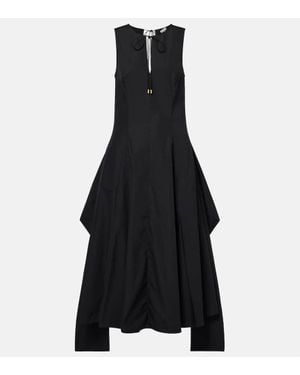 Loewe Wickelkleid Aus Baumwollpopeline - Schwarz