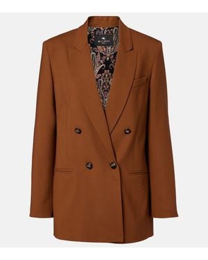 Etro Blazer Aus Einem Wollgemisch - Braun